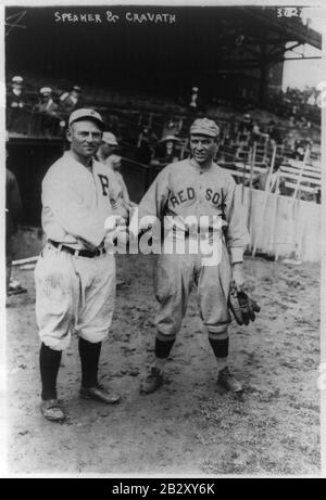 Gavvy Cravath, Philadelphie NL & Tris Speaker, Boston al (baseball) Banque D'Images