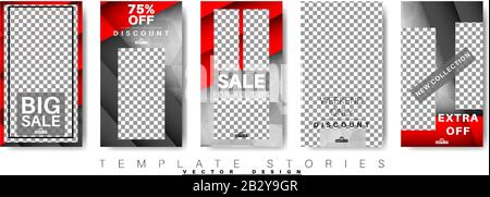 modèle d'histoire vectorielle abstraite pour vos médias sociaux. design vector background Illustration de Vecteur