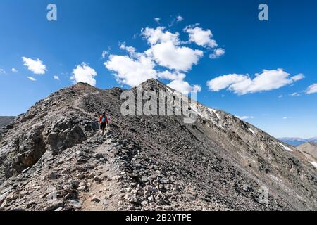 Ascension du pic Torreys via Kelso Ridge dans le Colorado, aux États-Unis Banque D'Images