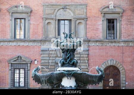 Fontani dei Mostri Marini sur la Piazza della Santissima Annunziata à Florence, Italie Banque D'Images