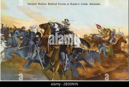 Général Nathan Bedford Forrest. Banque D'Images