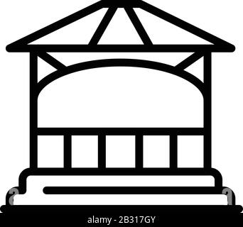 Icône de l'arche du belvédère, style du contour Illustration de Vecteur