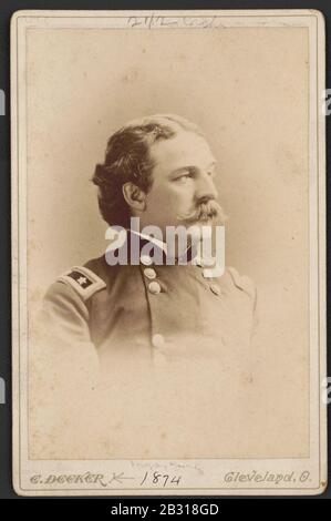 Genl. Miles en tant que grand gen'l de bénévoles - E. Decker, Cleveland, O. Banque D'Images