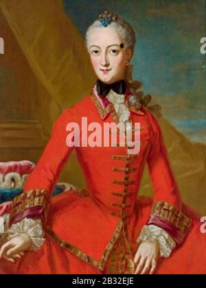 George Desmarines (attribué) - Portrait de Maria Anna de Saxe. Banque D'Images