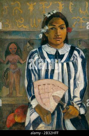 Paul Gauguin - Les Ancêtres de Tehamana OU Tehamana Ont De Nombreux Parents (Merahi metua no Tehamana) Banque D'Images