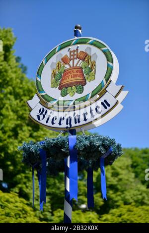 Biergarten, Eichborndamm, Reinickendorf, Berlin, Deutschland Banque D'Images