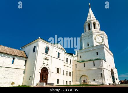 Tour Spasskaya du Kremlin de Kazan en Russie Banque D'Images