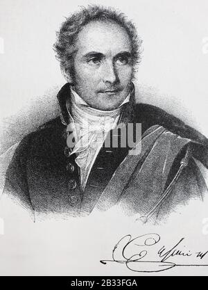 Casimir-Pierre Perier (11 octobre 1777 - 16 mai 1832) était un éminent banquier français, propriétaire de mines, dirigeant politique et homme d'État. En affaires, par l'intermédiaire de sa banque à Paris et de la propriété d'Anzin Coal Co. Dans le département du Nord / Casimir-Pierre Périer (11. Oktober 1777 - 16. Mai 1832) la guerre de Bekannter französischer Bankier, Minenbesitzer, politischer Führer und Staatsmann. Im Geschäft, über seine Bank in Paris und im Besitz der Anzin Coal Co. Im Département Nord, Historisch, Digital amélioration de la reproduction d'un original du XIXe siècle / digitale Reproduktion einer Originalvorlage au Banque D'Images