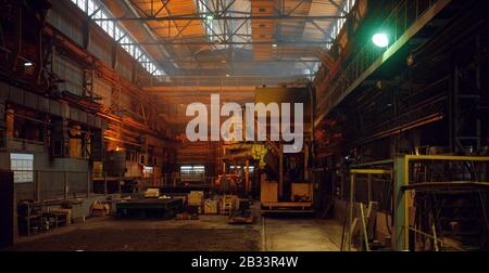 Intérieur de l'usine d'acier, de l'industrie métallurgique ou métallurgique Banque D'Images