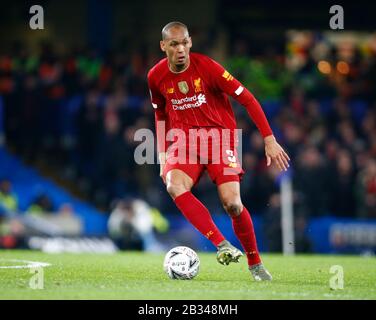 LONDRES, ROYAUME-UNI. Mars 03 Fabinho de Liverpool en action lors De La coupe FA Cinquième ronde entre Chelsea et Liverpool au Stanford Bridge Stadium Banque D'Images