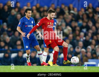 LONDRES, ROYAUME-UNI. Mars 03 Adam Lallana de Liverpool en action lors De La coupe FA cinquième ronde entre Chelsea et Liverpool à Stanford Bridge Sta Banque D'Images