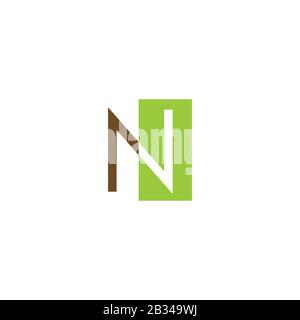 Modèle de conception vectoriel de logo nv ou vn de la lettre initiale Illustration de Vecteur