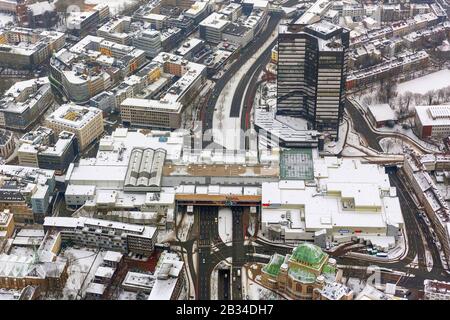 Galerie Rathaus, galerie de l'hôtel de ville, en centre-ville d'Essen, près de l'hôtel de ville, 18.01.2013, vue aérienne, Allemagne, Rhénanie-du-Nord-Westphalie, Ruhr, Essen Banque D'Images