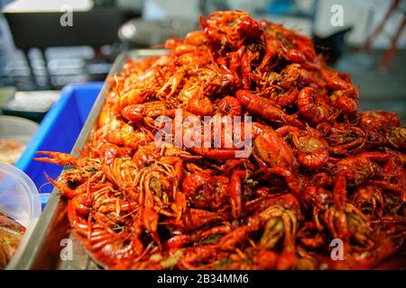 Écrevisses épicées cuites pour sal, Chine Banque D'Images