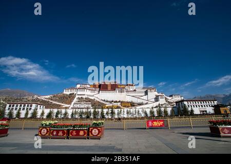 Le Palais du Potala à Lhassa, Tibet，Chine Banque D'Images