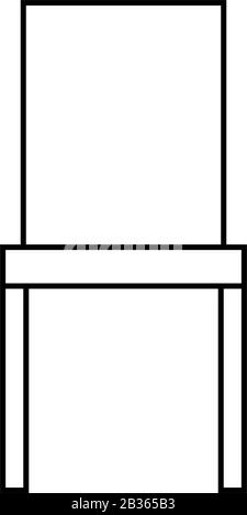 icône de chaise illustrée dans le vecteur sur fond blanc Illustration de Vecteur