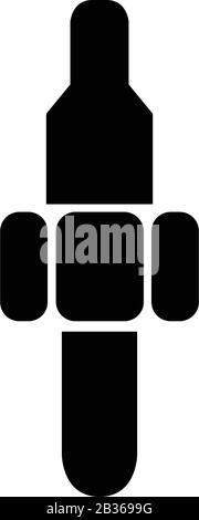 icône de bougie illustrée dans le vecteur sur fond blanc Illustration de Vecteur