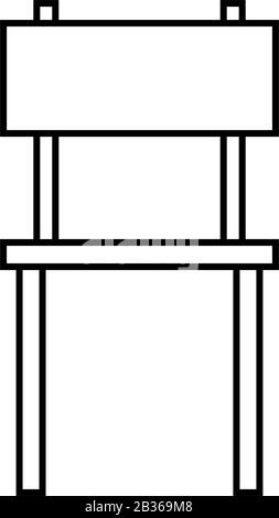 icône de chaise illustrée dans le vecteur sur fond blanc Illustration de Vecteur