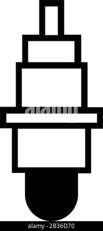 icône de bougie illustrée dans le vecteur sur fond blanc Illustration de Vecteur