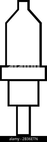 icône de bougie illustrée dans le vecteur sur fond blanc Illustration de Vecteur