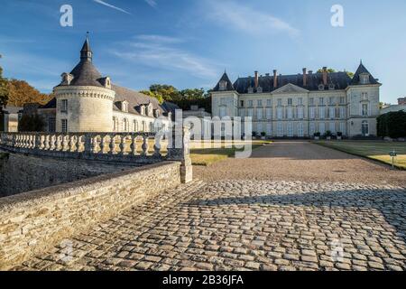 France, Maine-et-Loire, vallée de la Loire classée au patrimoine mondial par l'UNESCO, Mazé, Château de Montgeoffroy (XVIIIe siècle) Banque D'Images