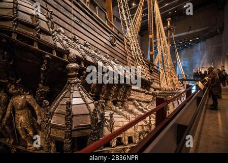 Suède, Stockholm, Djurgarden, Vasamuseet, musée contenant un navire du XVIIe siècle, Le Vasa, qui a coulé dans le port de Stockhom et qui a été élevé dans les années 1960 Banque D'Images