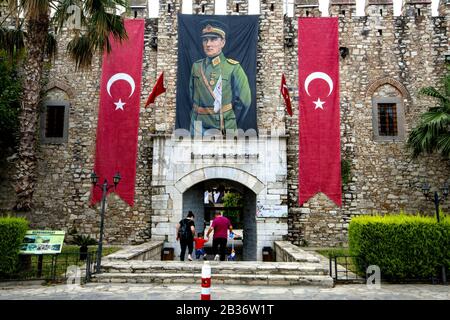 Turquie, province d'Aydin, Kusadasi, Ataturk portrait Banque D'Images