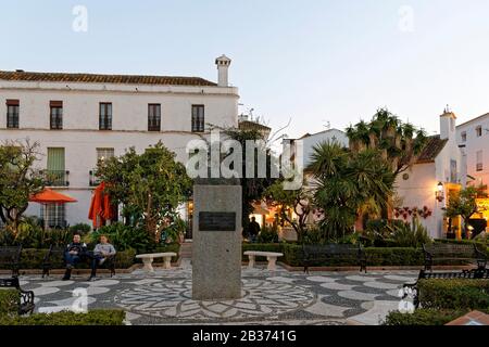 Espagne, Andalousie, Costa Del Sol, Marbella, Vieille Ville, Plaza De Los Naranjos Banque D'Images