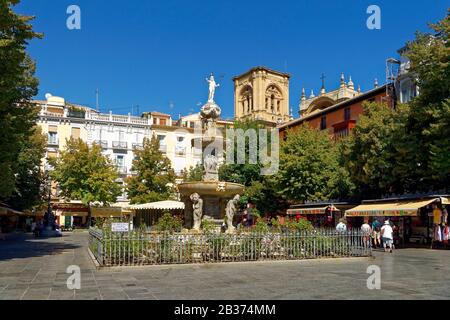 Espagne, Andalousie, Grenade, Cathédrale, Plaza Bib-Rambla Banque D'Images