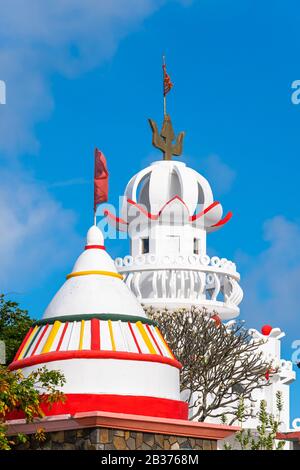 Ile Maurice, quartier Flacq, poste de Flacq, temple hindou de Sagar Shiv Mandir Banque D'Images
