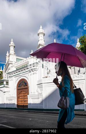 Ile Maurice, Quartier Port-Louis, Port-Louis, Mosquée Jummah Masjid (1850) Banque D'Images