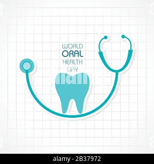 Journée mondiale de la santé bucco-design, 20 mars ,vector illustration Illustration de Vecteur