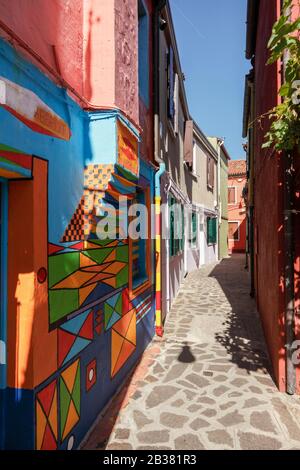 Maison Colorée 'Casa Deo Bepi Sua' Sur L'Île De Burano; Venise, Italie Banque D'Images