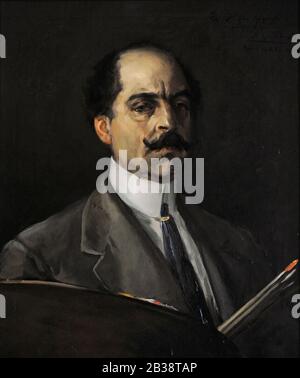 Eugenio Lucas Villaamil (1858-1918). Peintre espagnol. Autoportrait, 1910. Musée Lazaro Galdiano. Madrid. Espagne. Banque D'Images