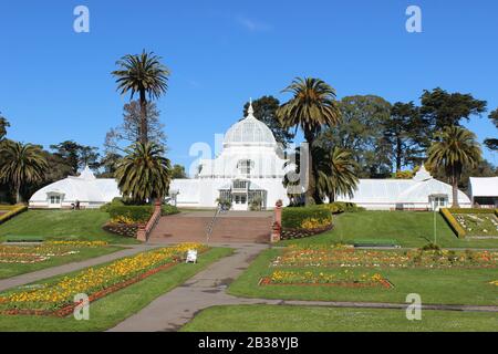 Conservatoire des fleurs, Golden Gate Park, San Francisco, Californie Banque D'Images