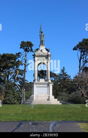 Francis Scott Key Monument Par William Wetmore Story, Golden Gate Park, San Francisco, Californie Banque D'Images