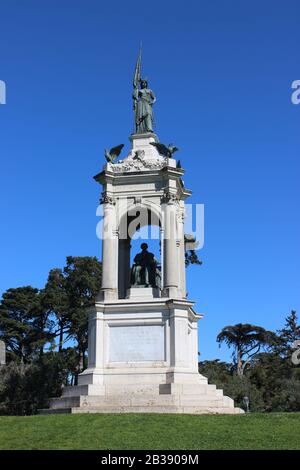 Francis Scott Key Monument Par William Wetmore Story, Golden Gate Park, San Francisco, Californie Banque D'Images