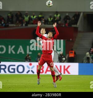 Leverkusen, Allemagne. FIRO: 04.03.2020 Football, 2019/2020 DFB Cup quart de finale Bayer Leverkusen - Union Berlin duels Lucas Alario | usage international crédit: DPA/Alay Live News Banque D'Images