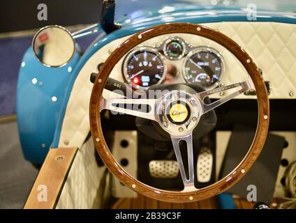 Le Vanderhall Edison 2, entièrement électrique, est un roadster à trois roues (classé comme trike pour motocyclettes) exposé lors du plus grand salon commercial au monde au ces, Las Vegas, NV, États-Unis Banque D'Images