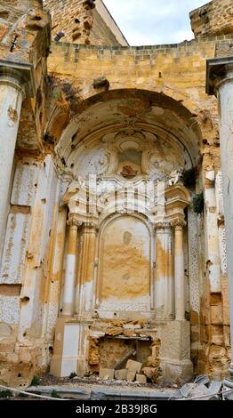 Ruines de l'Église de Sant'Ignazio, mazara del vallo sicile italie Banque D'Images