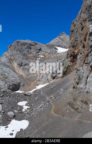 Picos De Europa, Espagne ; 4 Août 2015. Le parc national Picos de Europa est situé dans les montagnes de Cantabrique, entre les provinces des Asturies, le Banque D'Images