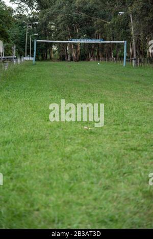 Terrain de sport pour la course en anneau, avec son arc respectif. Un sport Rioplatène Banque D'Images