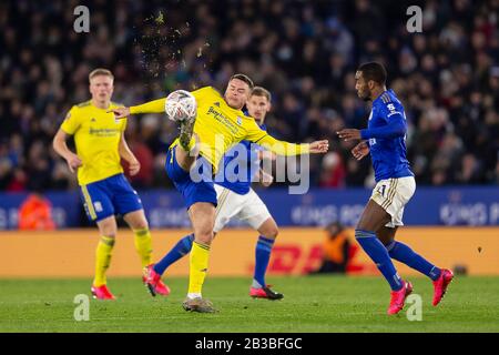 Leicester, Royaume-Uni. 04 mars 2020. Lukas Jutkiewicz de Birmingham City lors du cinquième match de la FA Cup entre Leicester City et Birmingham City au King Power Stadium le 4 mars 2020 à Leicester, en Angleterre. (Photo de Daniel Chesterton/phcimages.com) crédit : Images PHC/Alay Live News Banque D'Images