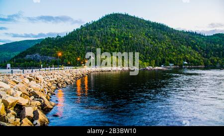 Anse du petit Saguenay, Canada - 19 août 2019：la photo Time Lapse de l'Anse du petit Saguenay Banque D'Images