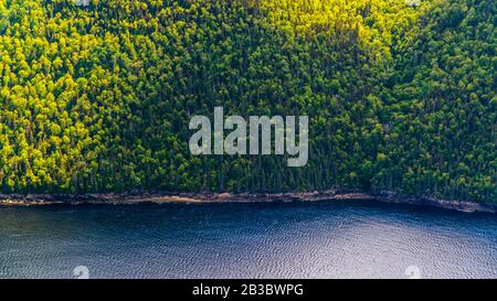 Fjord Du Saguenay, Canada - 17 Août 2019 : Vue Sur Le Paysage Du Parc National Du Fjord Du Saguenay Banque D'Images