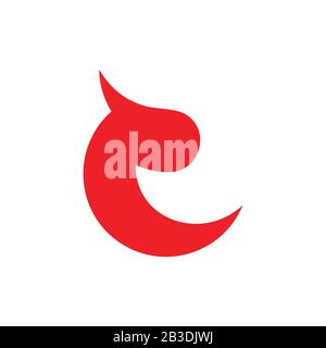 lettre re courbe un simple vecteur de logo Illustration de Vecteur