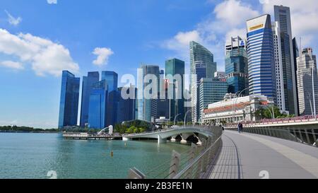 Singapour, Singapour - 14 Février 2020: District Financier De Singapour Banque D'Images