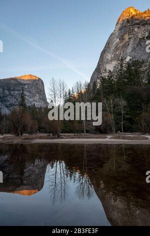 Paysage De Mirror Lake, Parc National De Yosemite, Californie, États-Unis Banque D'Images