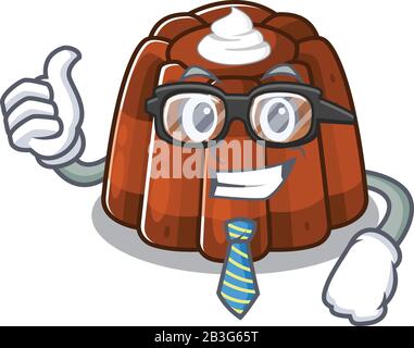 Un pudding au chocolat léger et élégant Pour Homme D'Affaires portant des lunettes Illustration de Vecteur