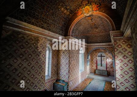 Le palais national de Sintra, également appelé Palais de Sintra et Palais de la ville, est l'ancien palais royal médiéval et le musem historique actuel dans le Banque D'Images